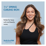 BaBylissPRO Nano Titanium 1 1/4-Inch Spring Curling Iron for Larger, Looser Curls, and Waves