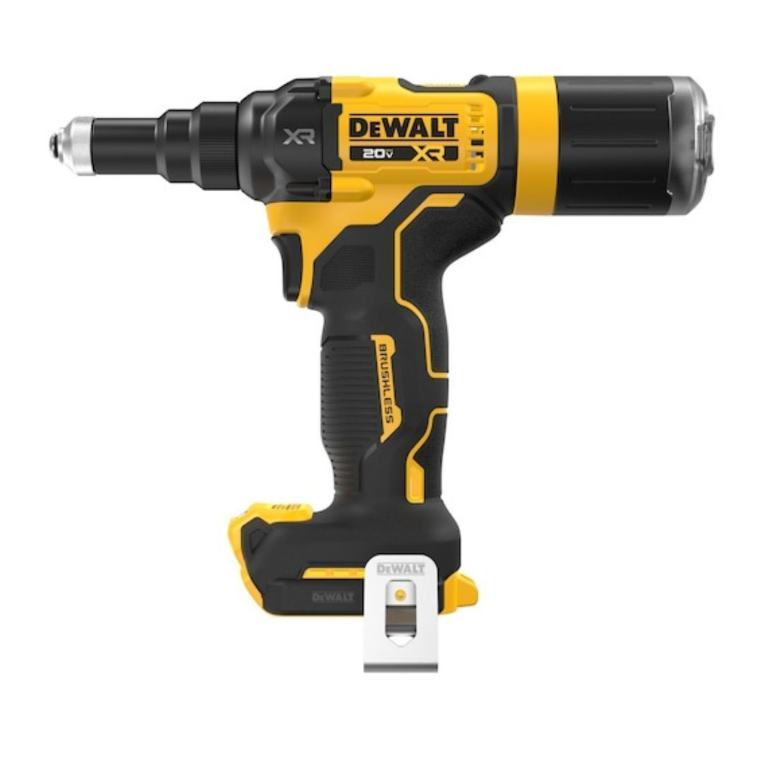 DeWalt 20V MAX XR Cordless 3/16-Inch Rivet Tool with On-Board Mandrel Collector (Black and Yellow)