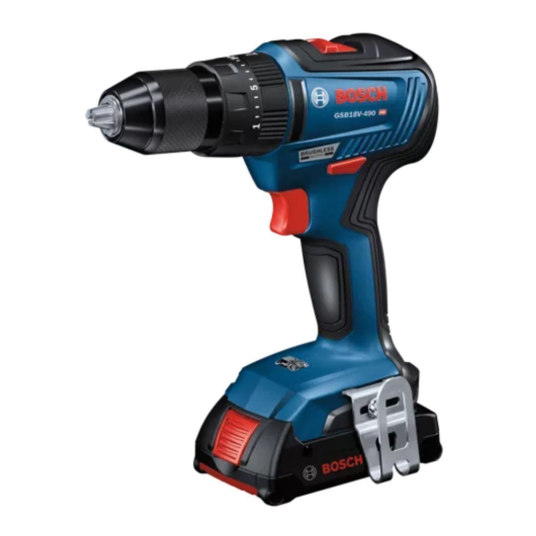 BOSCH GXL18V-240B22 18V 2-Tool Combo Kit with 1/2 In. Hammer Drill/Driver