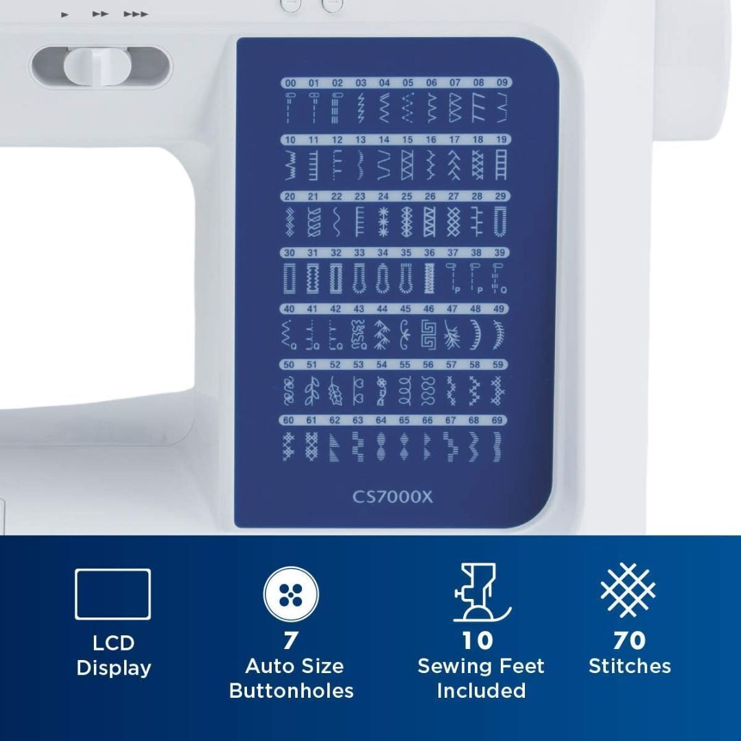 Brother CS7000X Computerized Sewing and Quilting Machine (White)