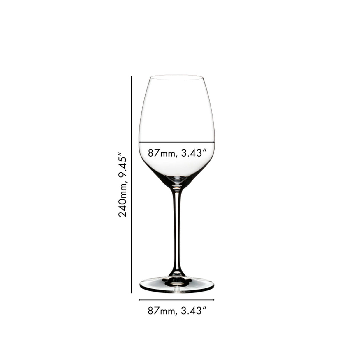 Riedel Extreme Riesling Wine Glass (Set of 8, Clear) with Polishing Cloth Bundle