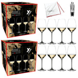 Riedel Extreme Riesling Wine Glass (Set of 8, Clear) with Polishing Cloth Bundle