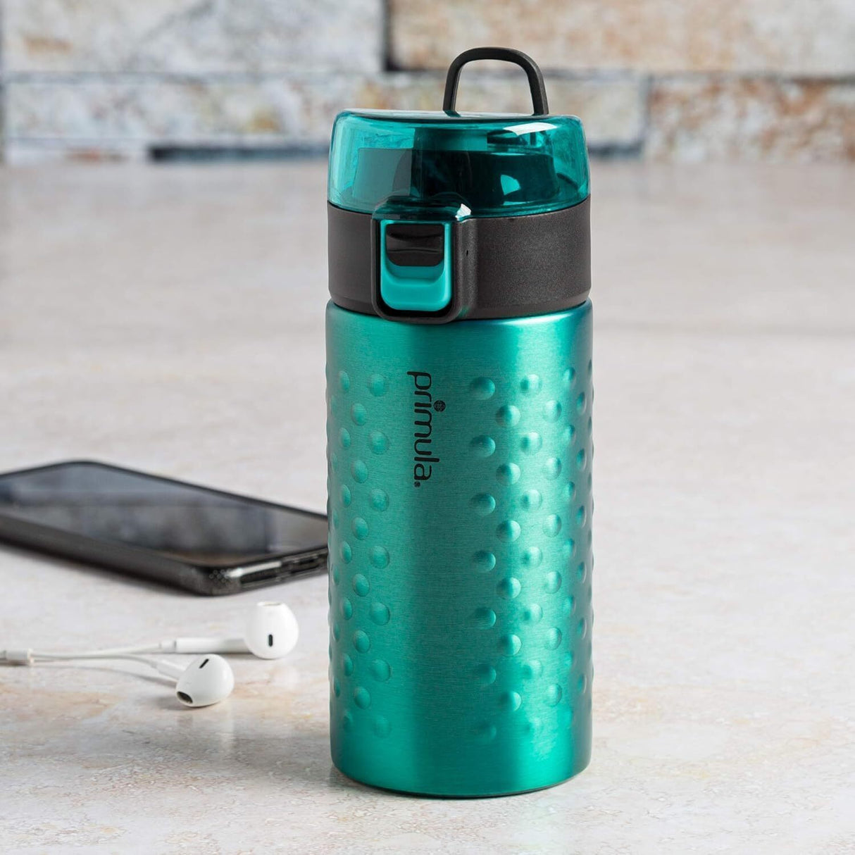 Primula Hamilton Water Bottle Single Serve Double Wall, 12 oz, Teal