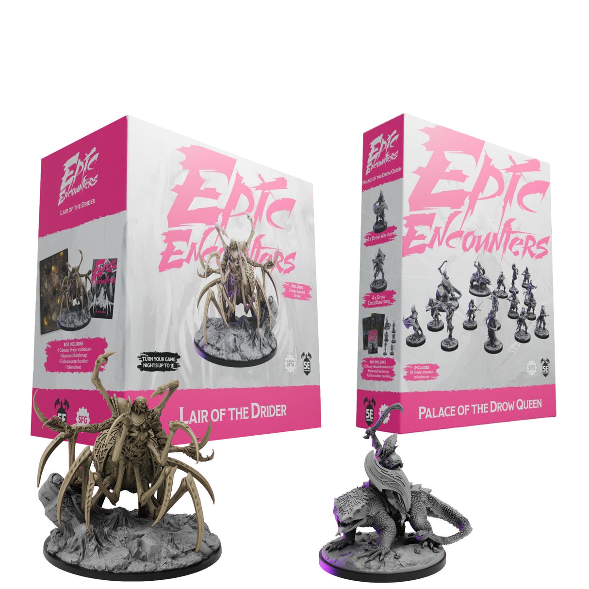 Steamforged Epic Encounters: Palace of The Drow Queen and Lair of The Drider