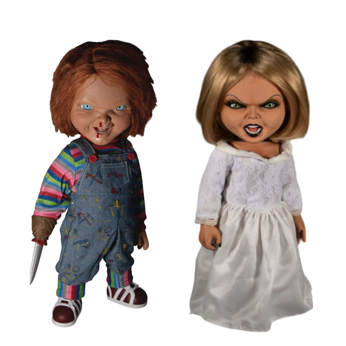 Mezco Toys - Mega Scale Talking Chucky & Tiffany Figures with Sound (Bundle)