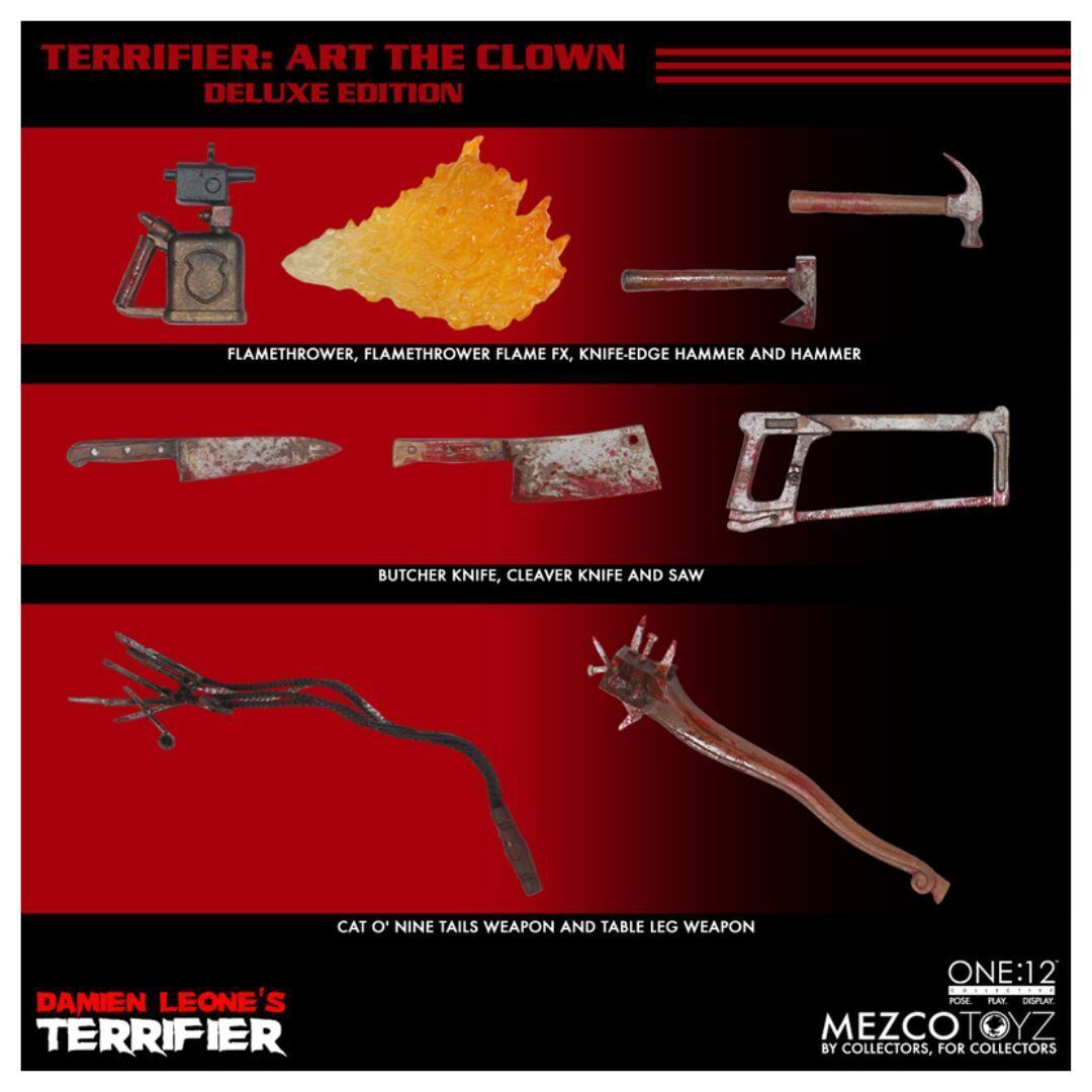 Mezco Toyz- Terrifier Art the Clown Deluxe One:12 Collective Action Figure