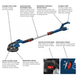 BOSCH GTR55-85 9 Inch Variable Speed Drywall Sander Kit with Extendable Handle