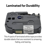 SparkGo Laminated Label Tape T-231E 4 Pack