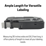SparkGo Laminated Label Tape T-221E 4 Pack