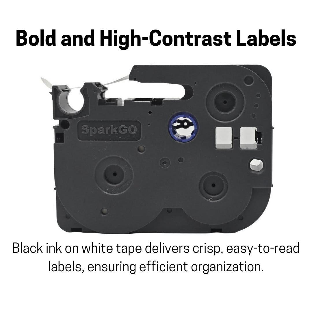 SparkGo Non-Laminated Label Tape T-A221E 4 Pack
