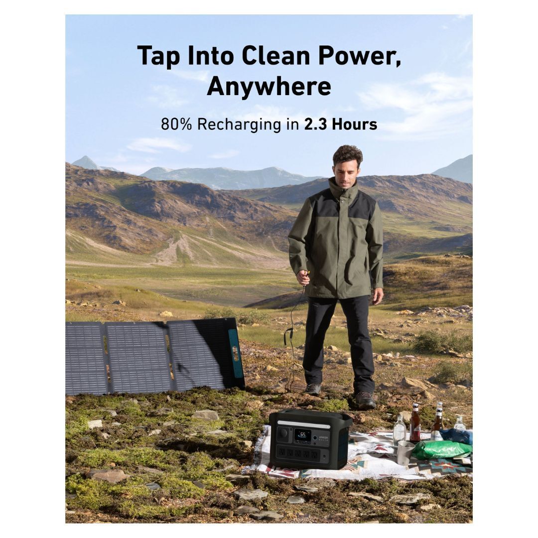 Anker SOLIX C800X Solar Generator + 100W Solar Panel