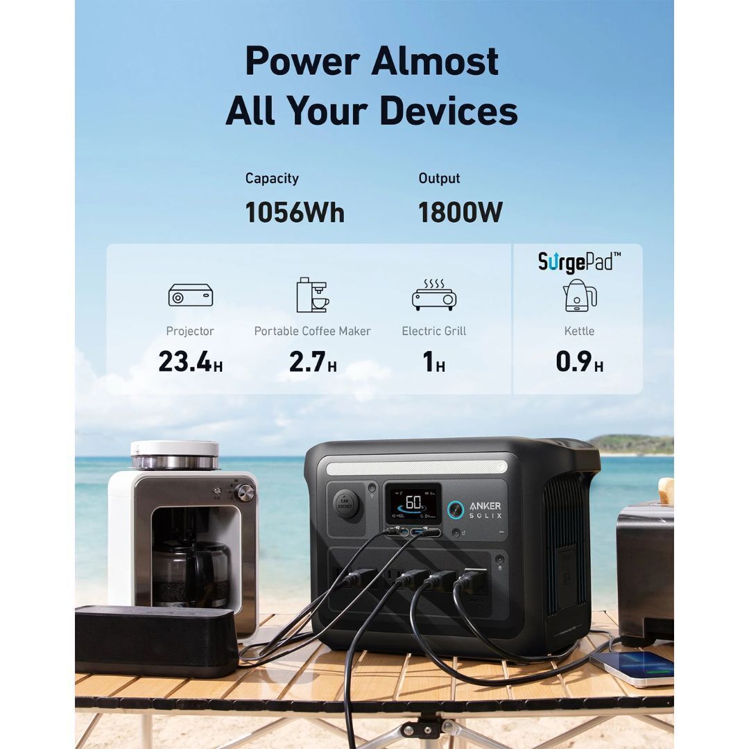 Anker SOLIX C1000X Solar Generator + 100W Solar Panel