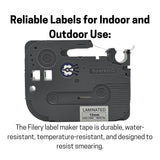 parkGo Non-Laminated Label Tape T-131E 4 Pack