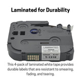 parkGo Non-Laminated Label Tape T-131E 4 Pack