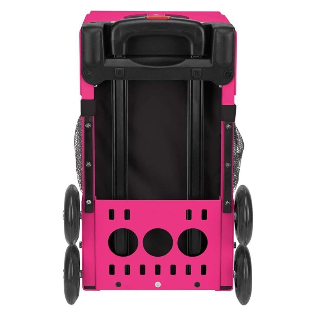 ZUCA Stealth Insert Bag and Neon Pink Frame with Flashing Wheels