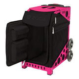 ZUCA Stealth Insert Bag and Neon Pink Frame with Flashing Wheels