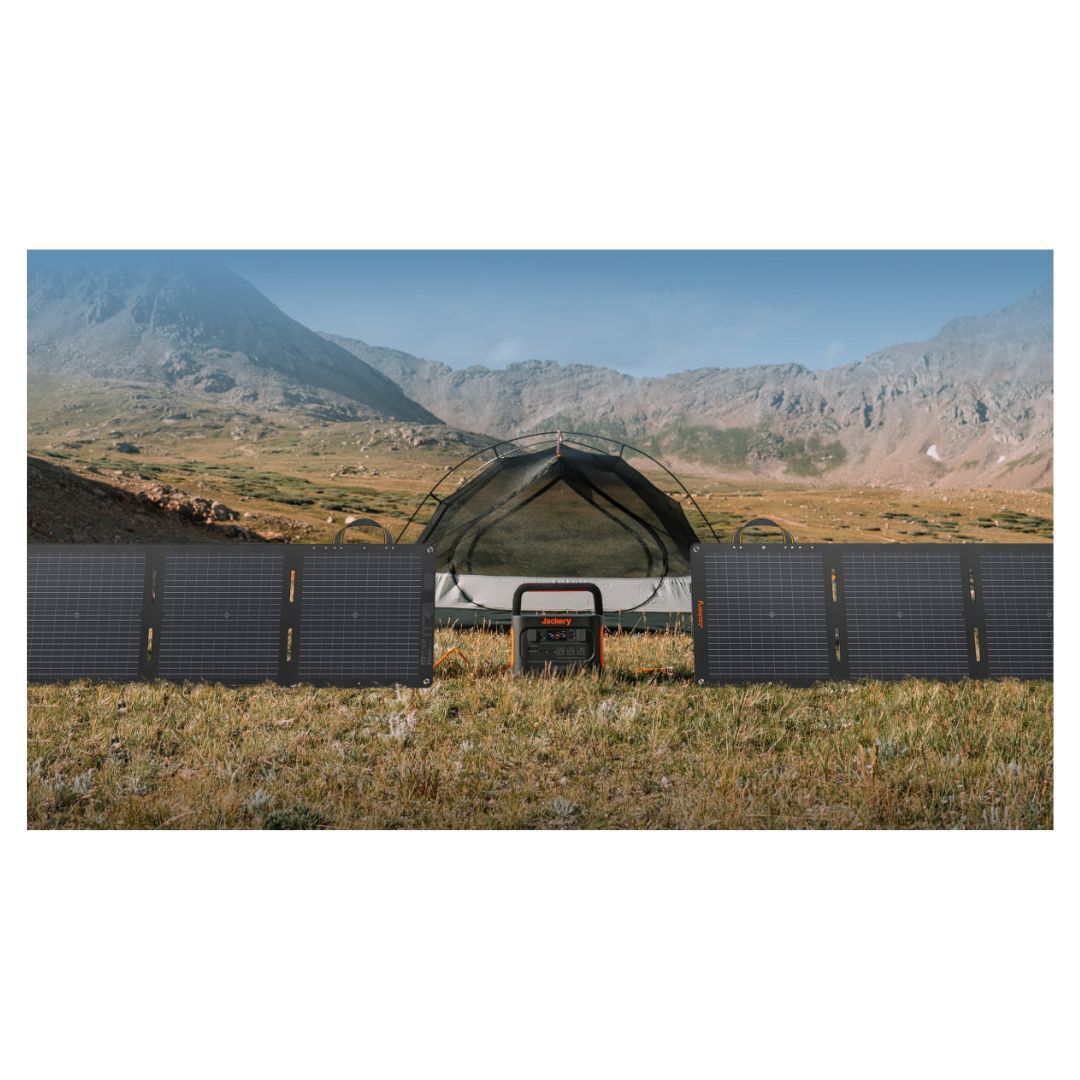 Jackery Explorer 2000 V2 Portable Power Station with 2 SolarSaga Panel 100 mini