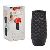 Amaranth 10-Inch Floral Care Impact Resistant Smarter Vase (Black Diamond)