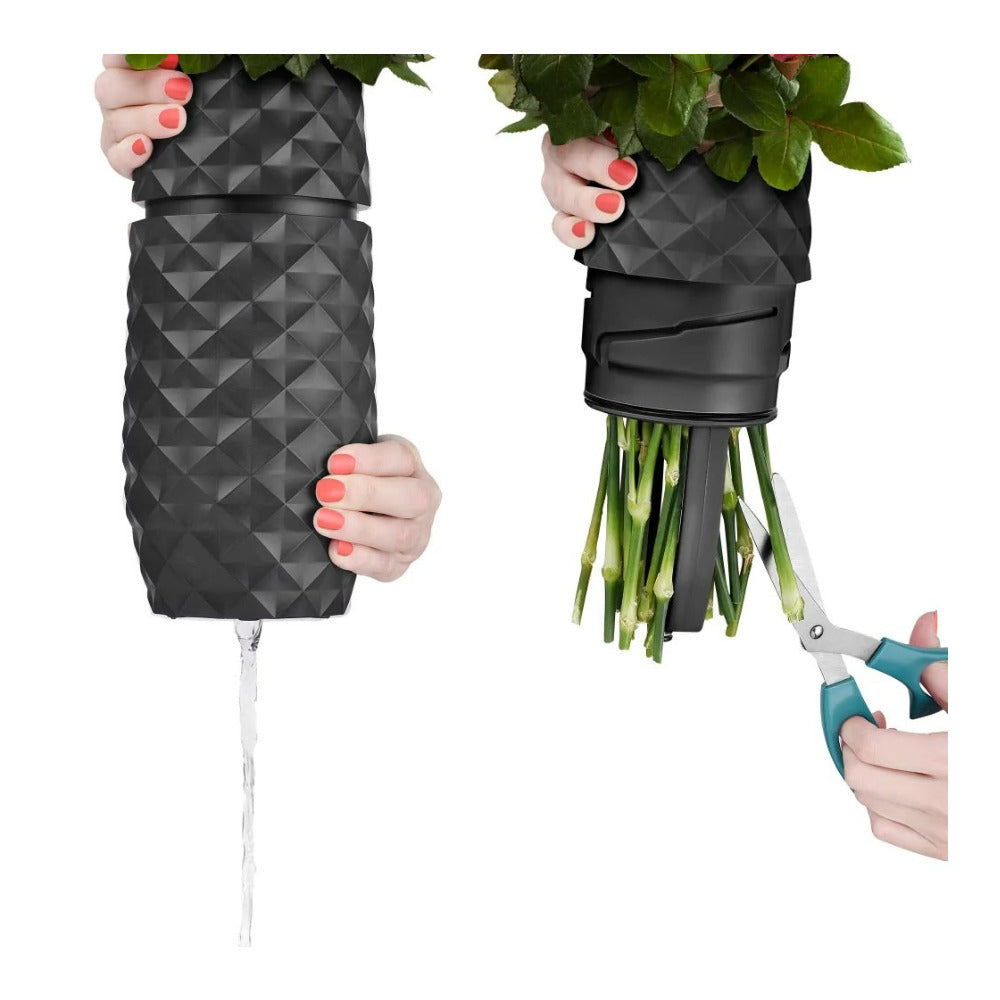 Amaranth 10-Inch Floral Care Impact Resistant Smarter Vase (Black Diamond)