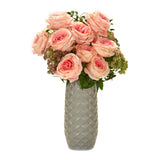 Amaranth 10-Inch Floral Care Impact Resistant Smarter Vase (Cool Gray Diamond)