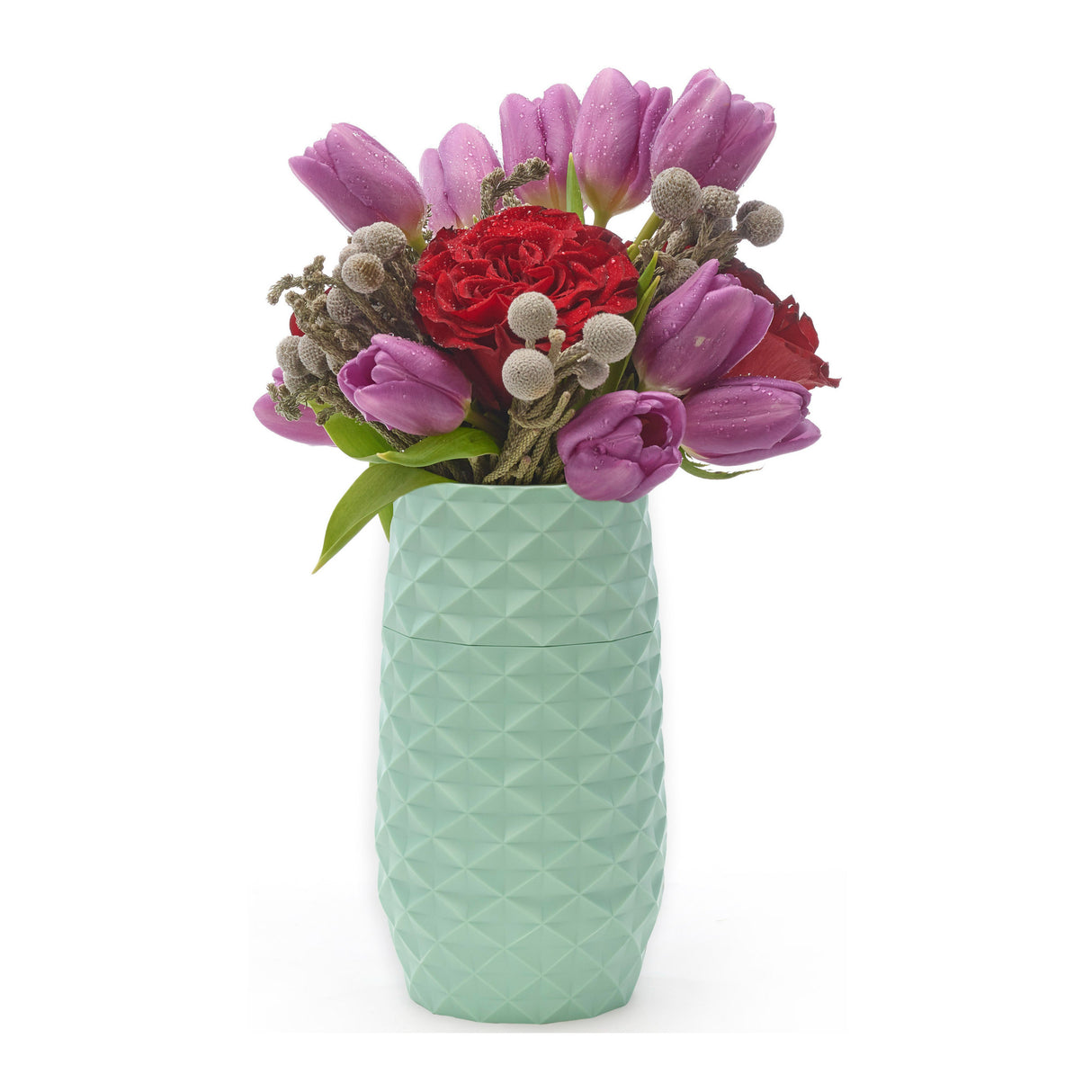 Amaranth 10-Inch Floral Care Impact Resistant Smarter Vase (Teal)