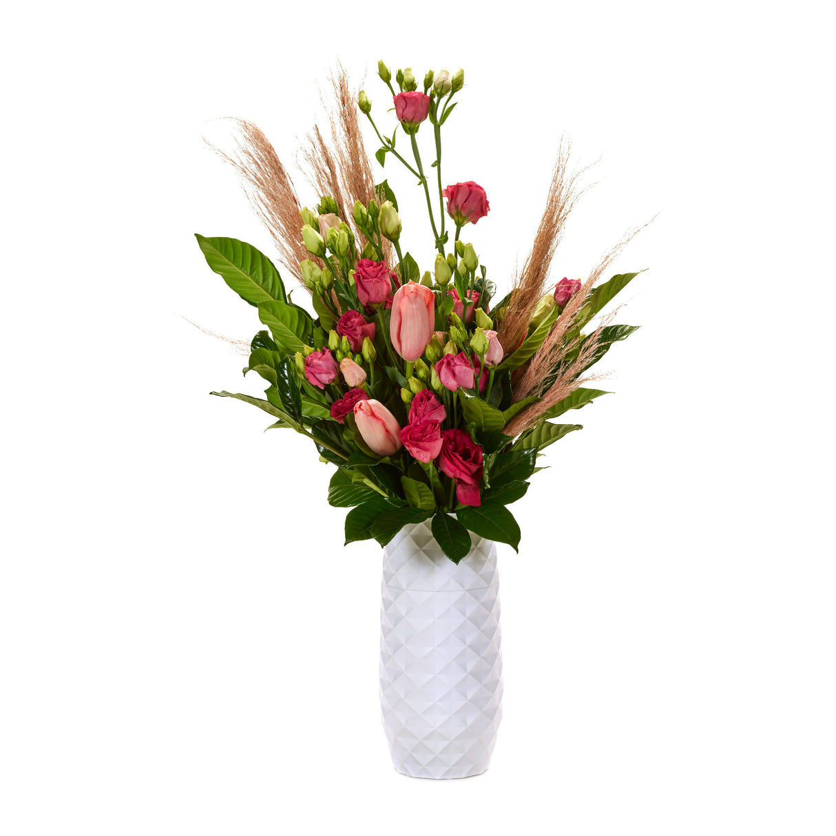 Amaranth 10-Inch Floral Care Impact Resistant Smarter Vase (White)