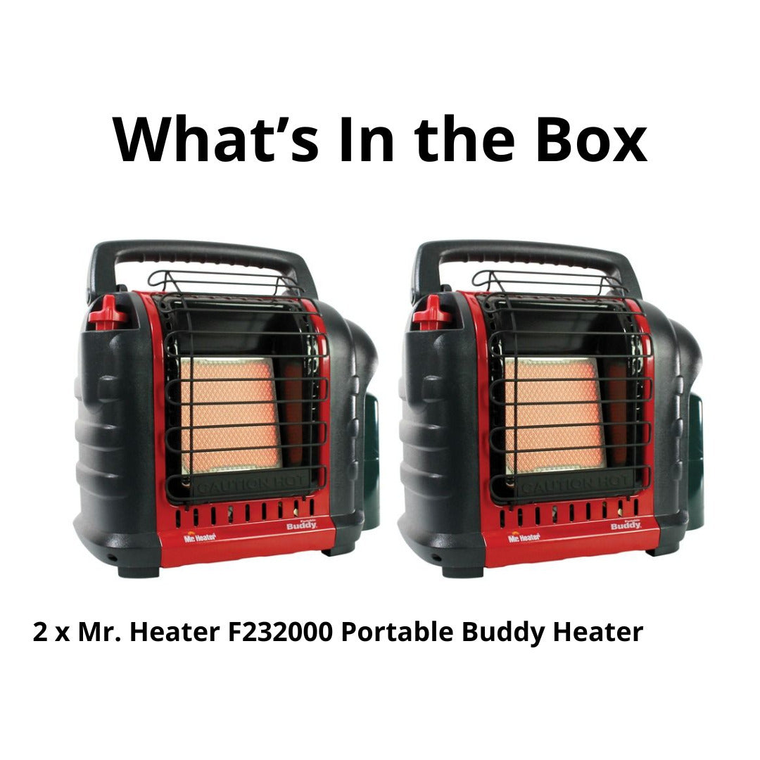 Mr. Heater F232000 Portable Buddy Heater (2-Pack) Bundle