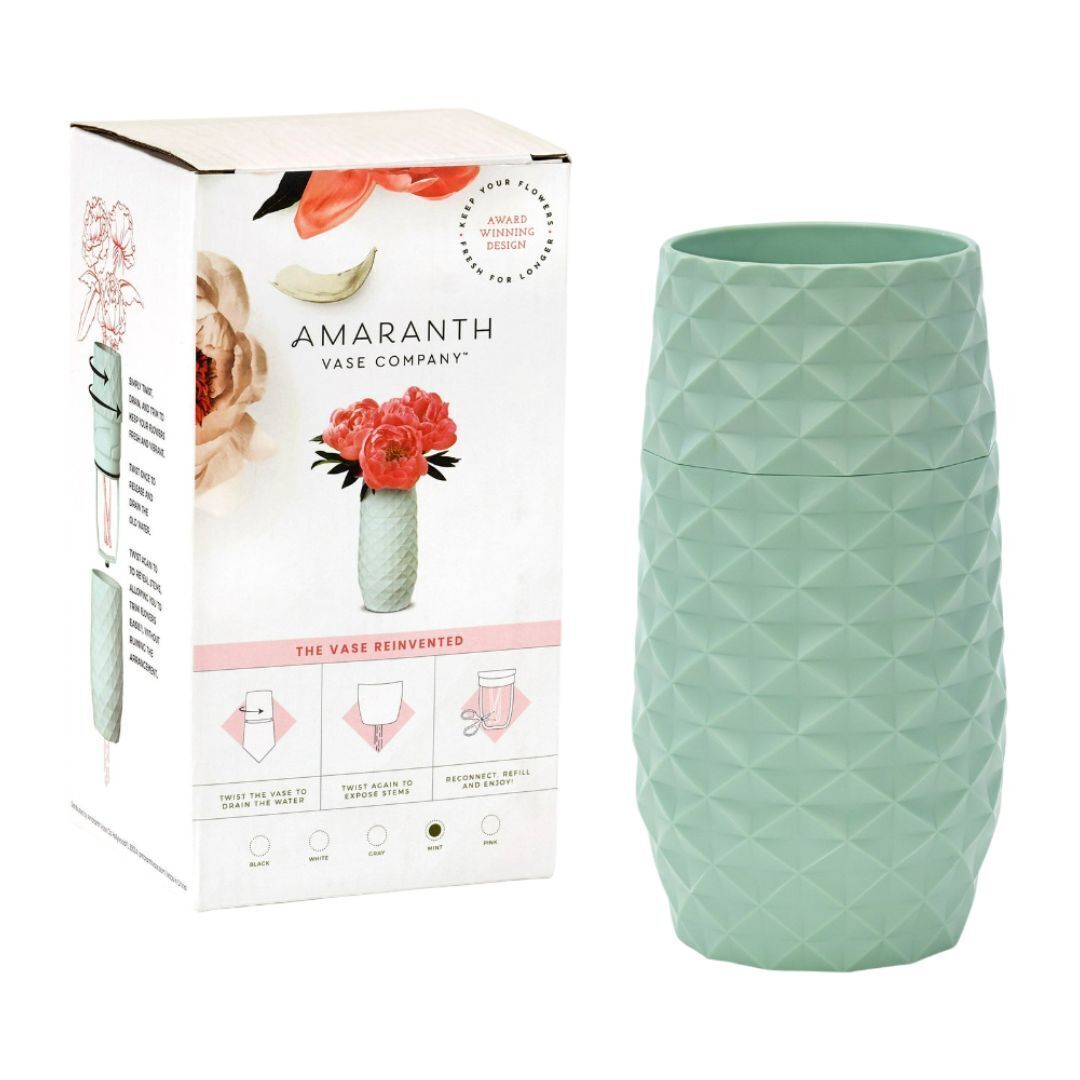 Amaranth Diamond Pattern 7.5-Inch Vase with Water Draining Specialty