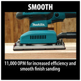 Makita Sheet Finishing Sander, 1/3 In, 1.7 A, Teal (BO3710)