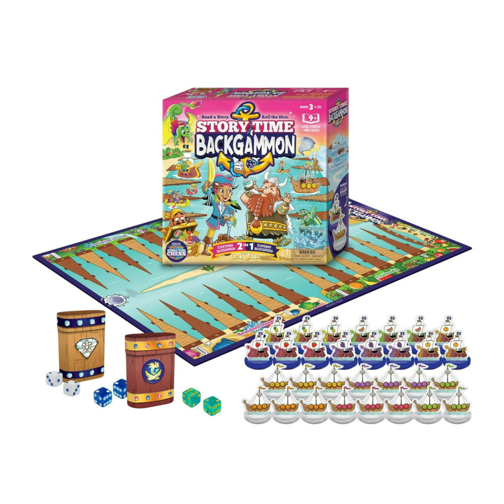 Story Time Chess Award Winning Beginner Backgammon Board Game Set for Kids
