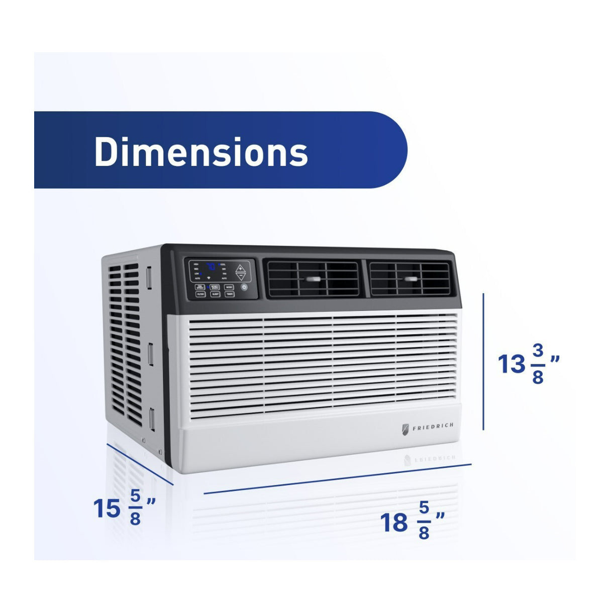 Friedrich CCF08B10C Chill Premier 8000 BTU Smart WiFi White Room Air Conditioner