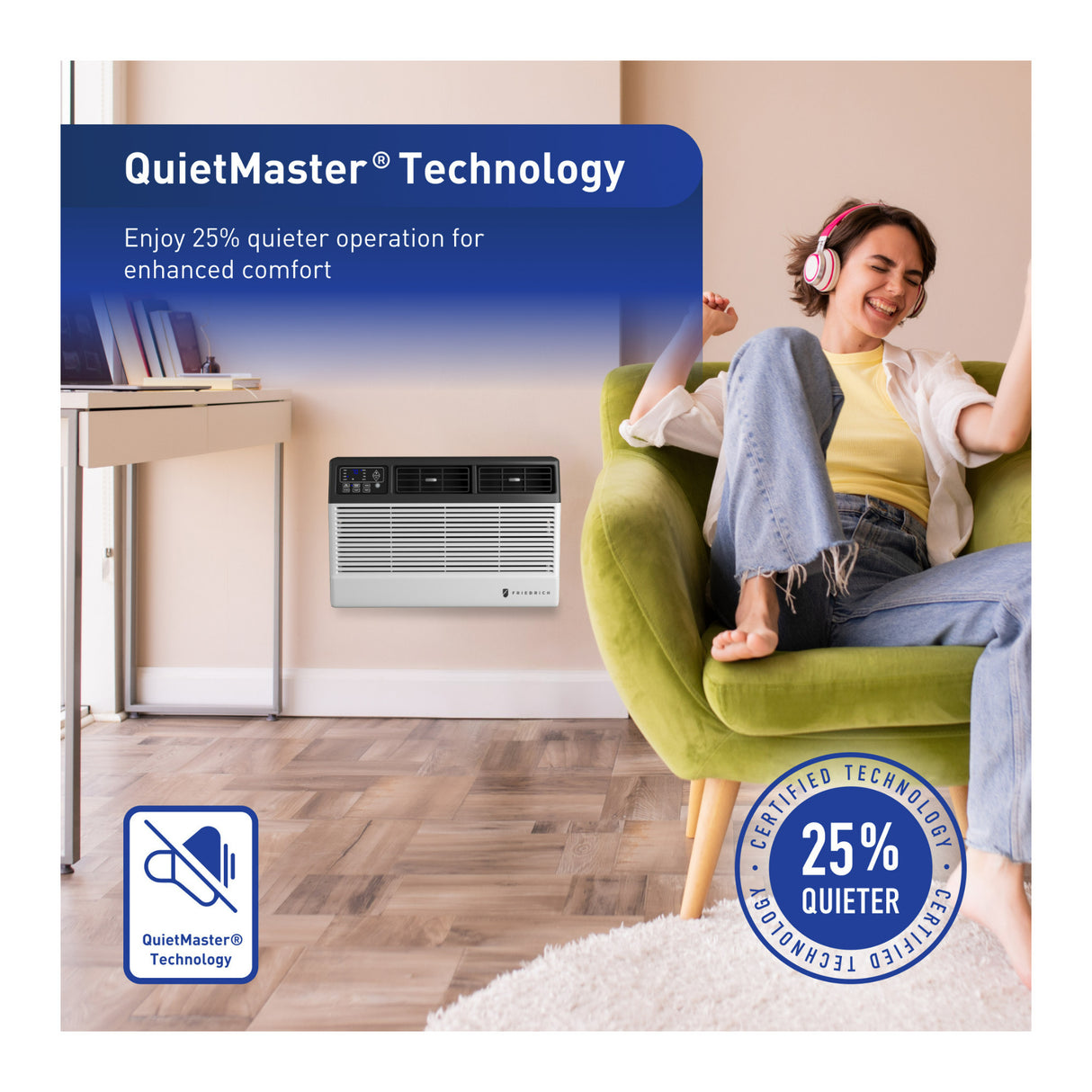 Friedrich CCF10B10C Chill Premier Smart Wi Fi White Room Air Conditioner