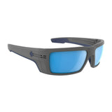 SPY Optic Rebar SE Matte Gray and Happy Boost Polar Ice Blue Mirror Sunglasses