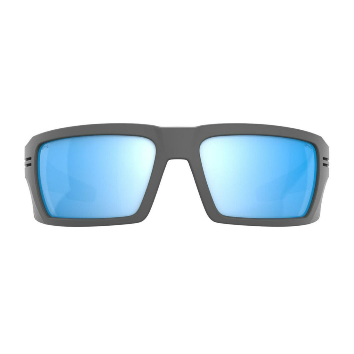 SPY Optic Rebar SE Matte Gray and Happy Boost Polar Ice Blue Mirror Sunglasses