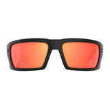 SPY Optic Rebar SE Matte Black and Happy Boost Polar Orange Mirror Sunglasses