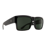 SPY Optic Cyrus Black and HD Plus Gray Green Medium to Large Fit Sunglasses