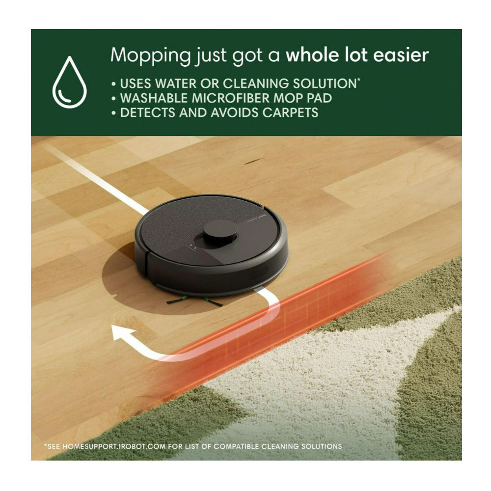 iRobot Roomba 105 Wi Fi Ready Combo Black Robot Vacuum and Mop with 70x Suction