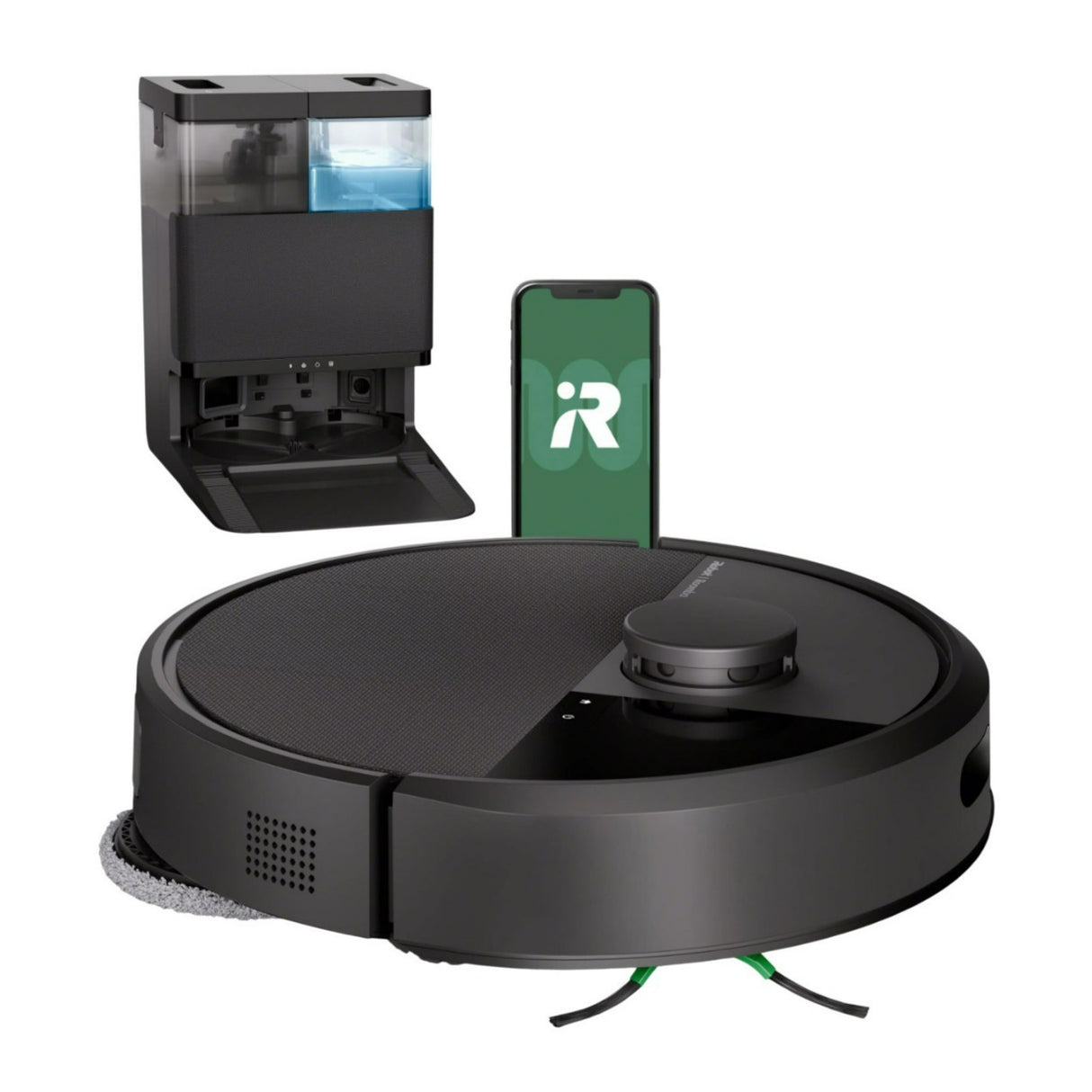 iRobot Roomba Plus 405 70x Suction Black Combo Robot Vacuum with AutoWash Dock