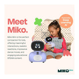 Miko Mini Interactive GPT Powered Purple AI Kids Robot for STEAM Learning