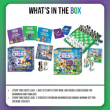 Story Time Chess Level 1 Kids Sets and Level 2 Strategy Expansion Set Bundle