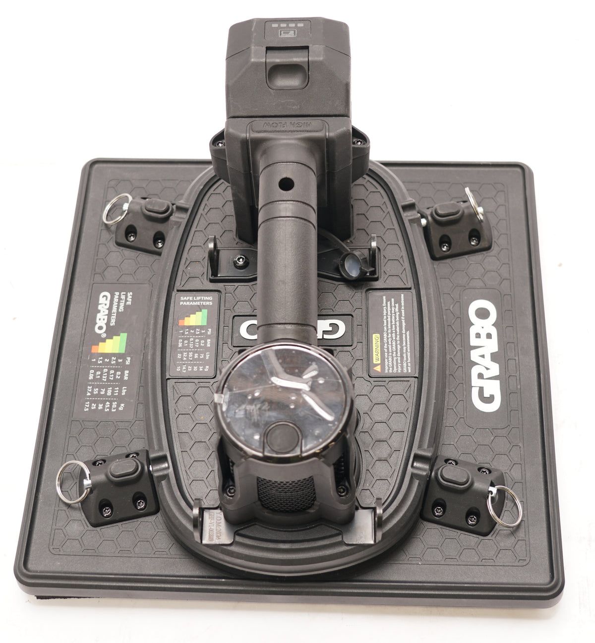 GRABO High Flow Black Suction Tool Kit with Suction Plate and LED Display (Used)