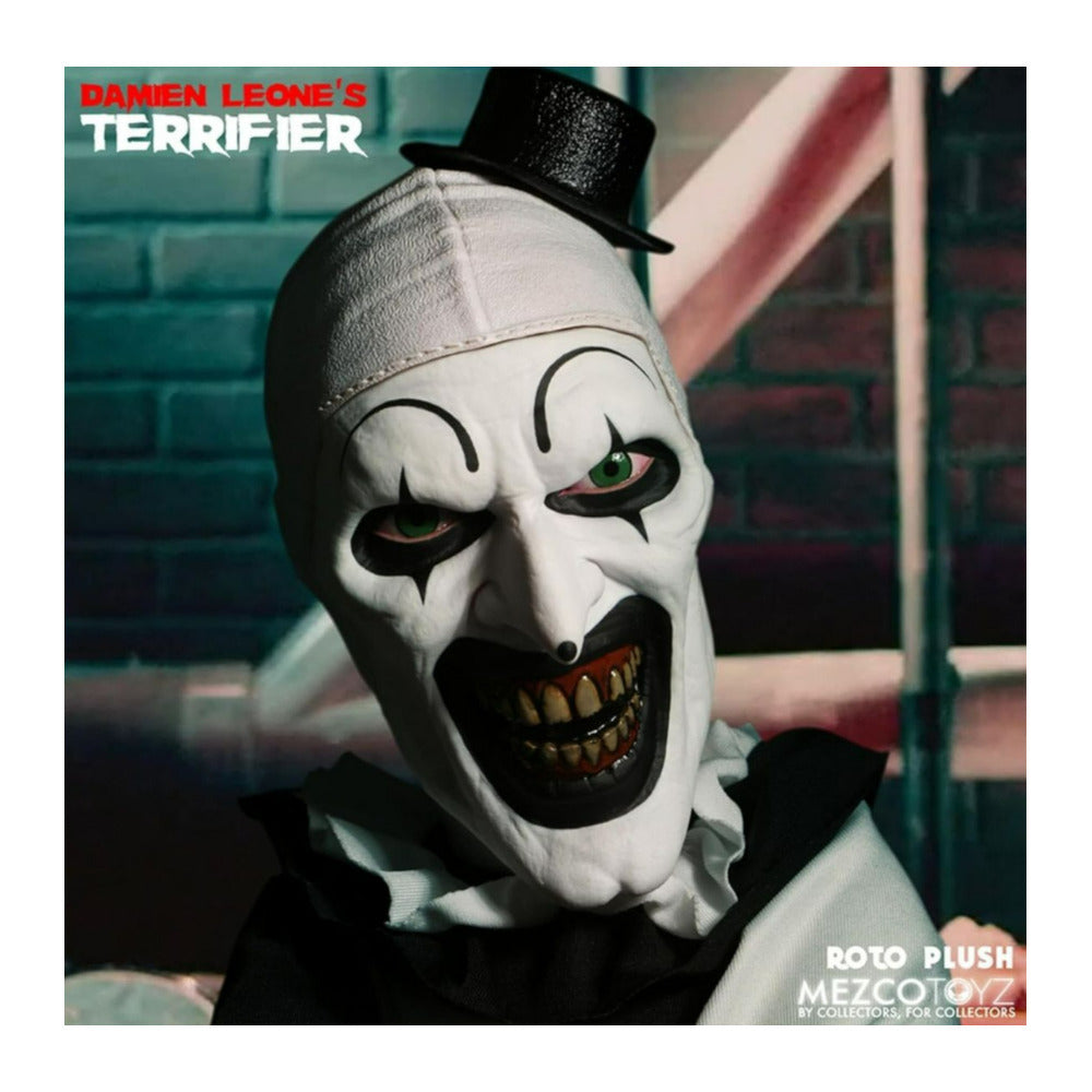 Mezco Terrifier Art The Clown Roto Plush 18 Inch Soft Doll