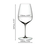RIEDEL Veloce Cabernet and Merlot 4 Pack Crystal Clear Diamond Shaped Glass