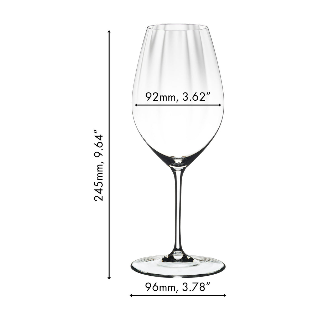 RIEDEL Performance Riesling Fruit Forward White Wine Crystal Clear Glass 4 Pack