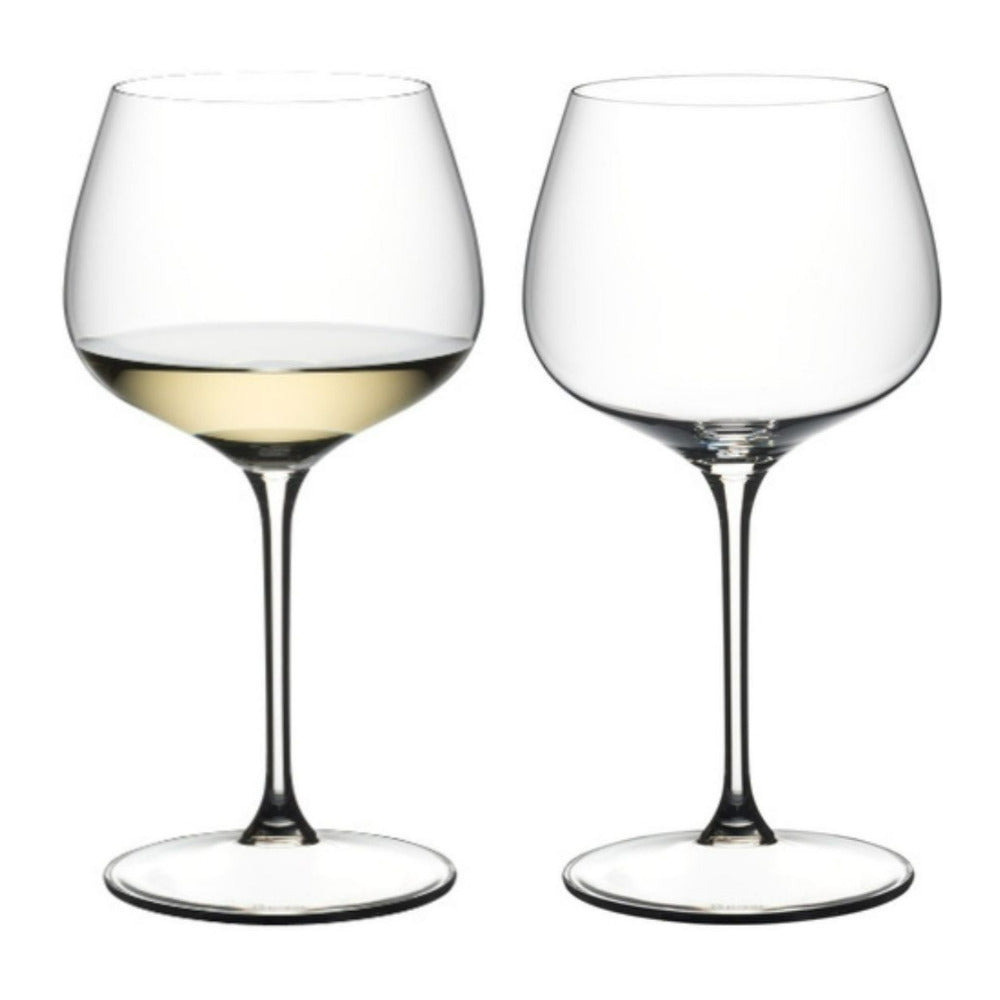 RIEDEL Grape Chardonnay and Gin Tonic 2 Pack Clear Glass with Wide Bowl