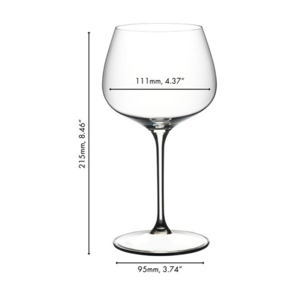 RIEDEL Grape Chardonnay and Gin Tonic 2 Pack Clear Glass with Wide Bowl