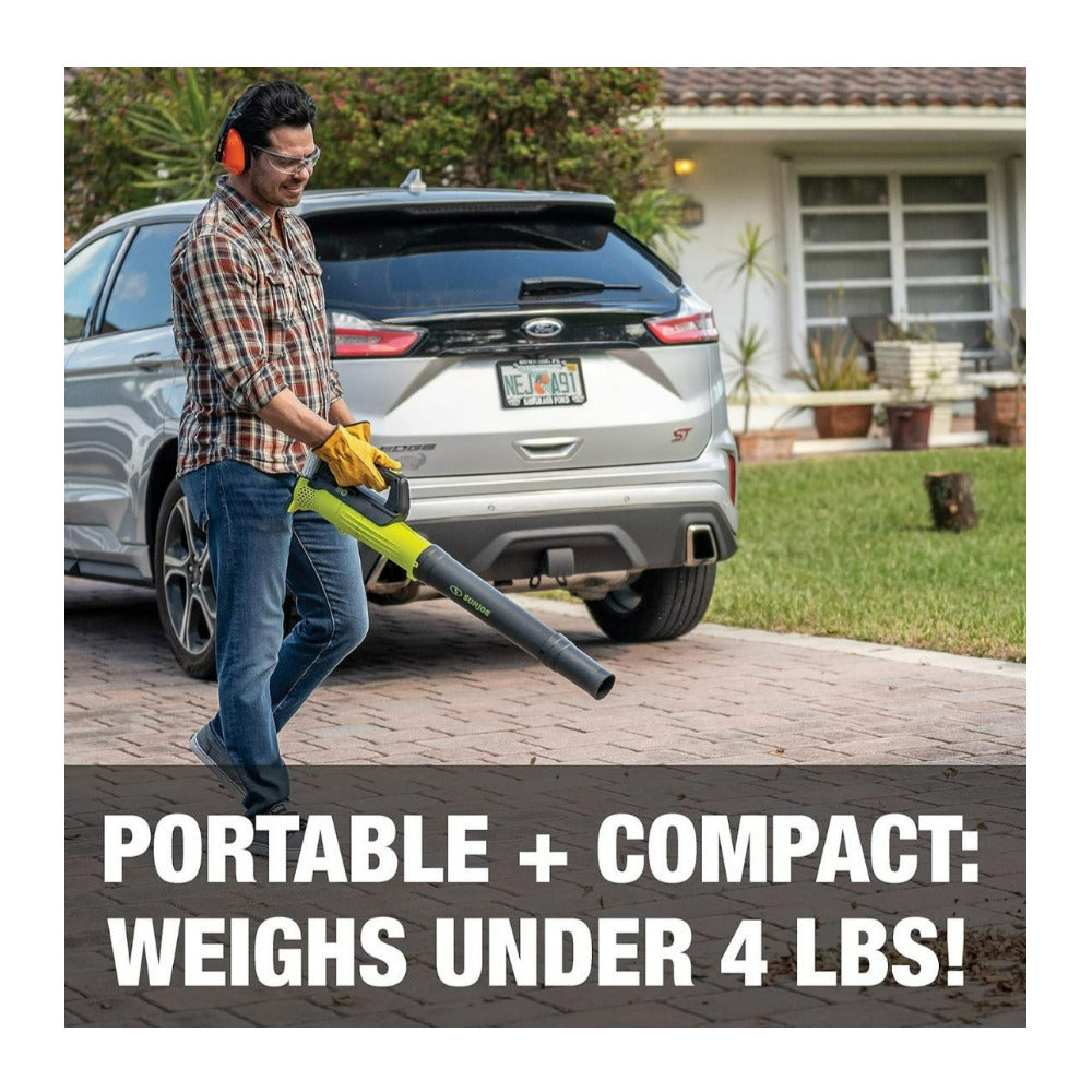 Sun Joe 24V TB LTE 24 Volt Cordless Compact Turbine Jet Blower with 350W Motor