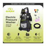 Sun Joe 13 AMP Electric Pressure Power Washer with 2030 PSI and 1.2 GPM