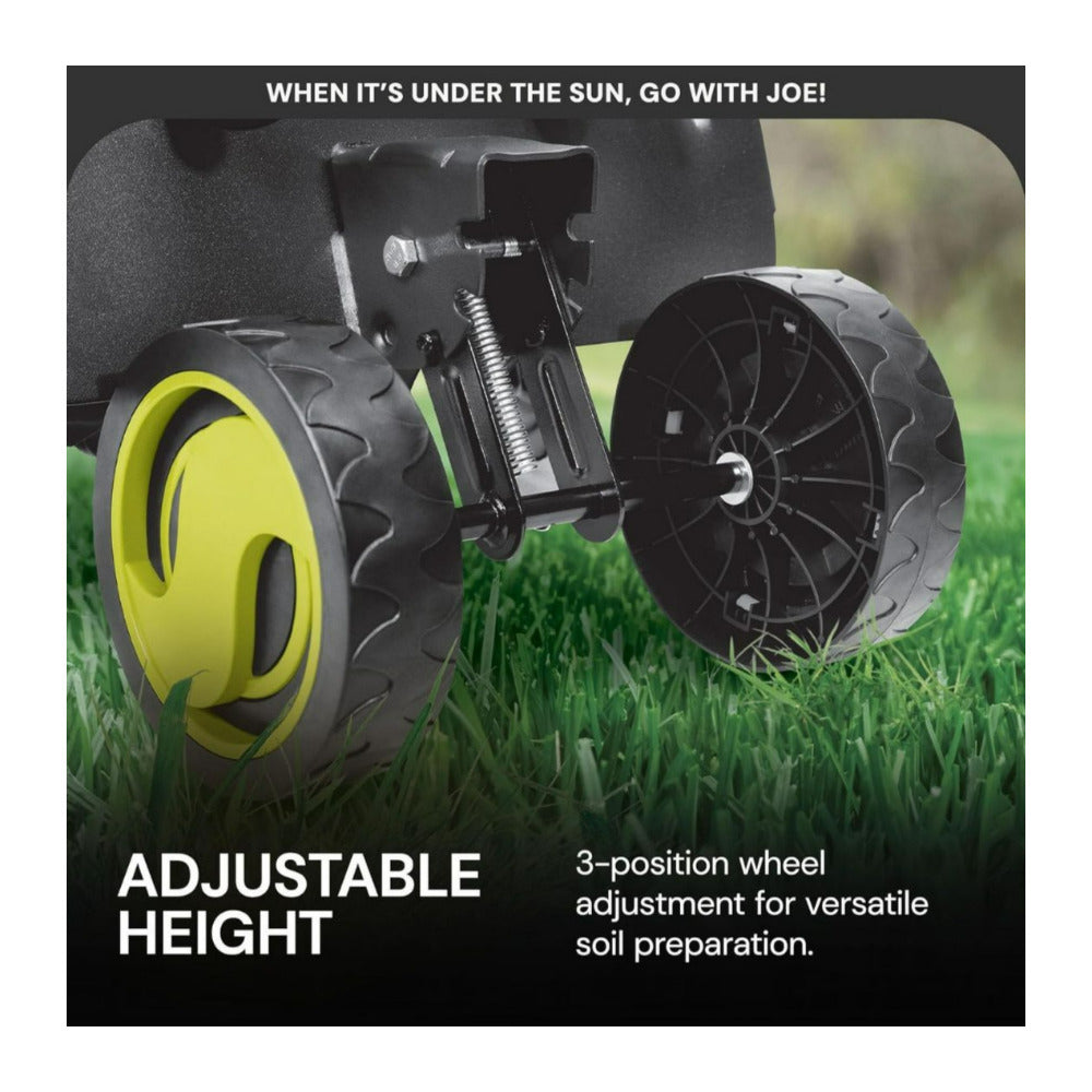 Sun Joe TJ603E 16 Inch Electric Black and Green Garden Tiller Cultivator