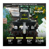 Sun Joe TJ603E 16 Inch Electric Black and Green Garden Tiller Cultivator